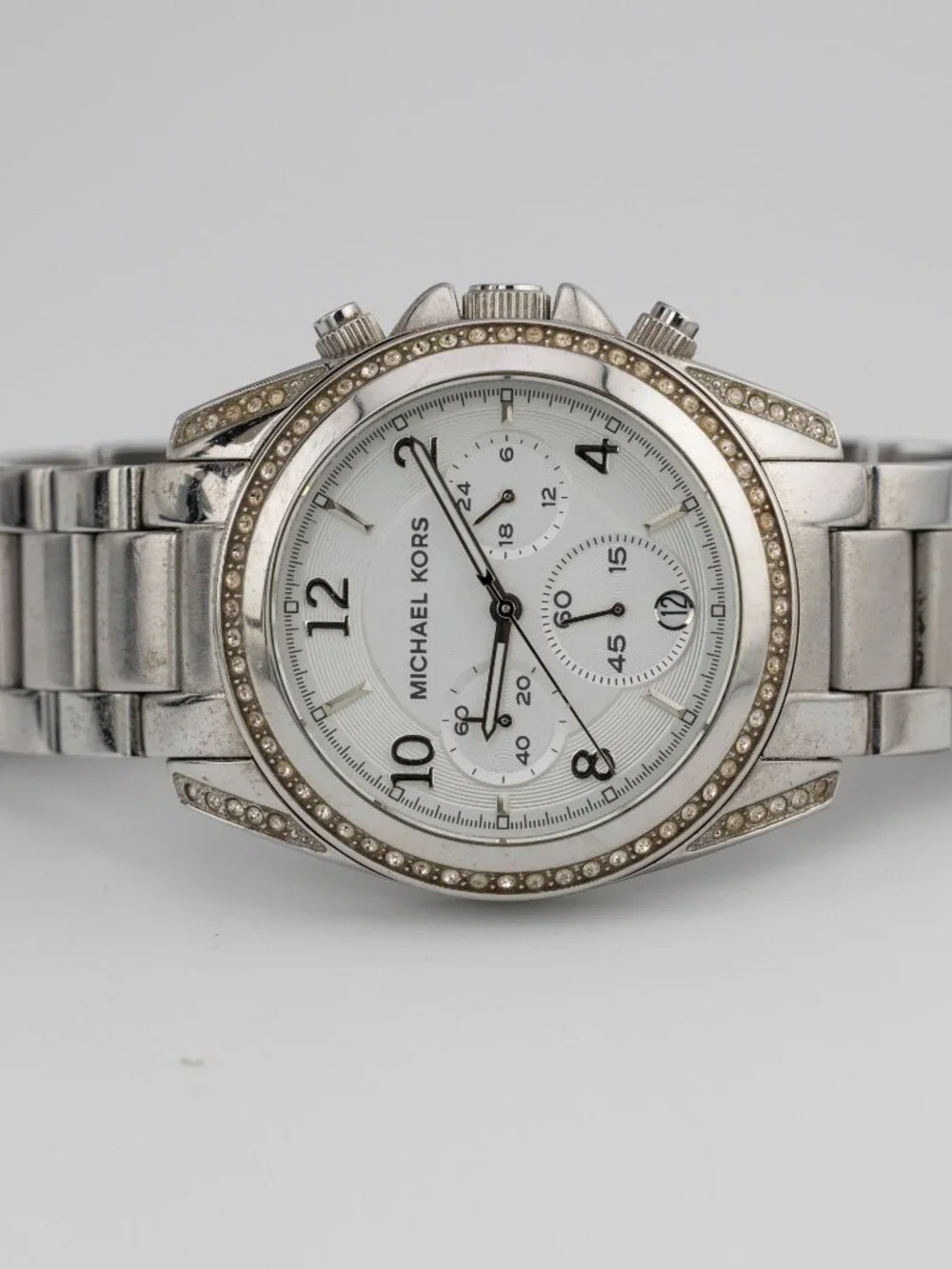 Michael Kors MK-5165 Chronograph Quartz Analog Women's Watch New Battery